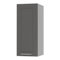 KÜCHENHÄNGESCHRANK Kvantum W2/30 Graphit Matt / Grau Matt 30 / 32,5 / 72cm - Graphitfarben/Grau, Holz/Holzwerkstoff (30/72/32.5cm) - Feldmann-Wohnen