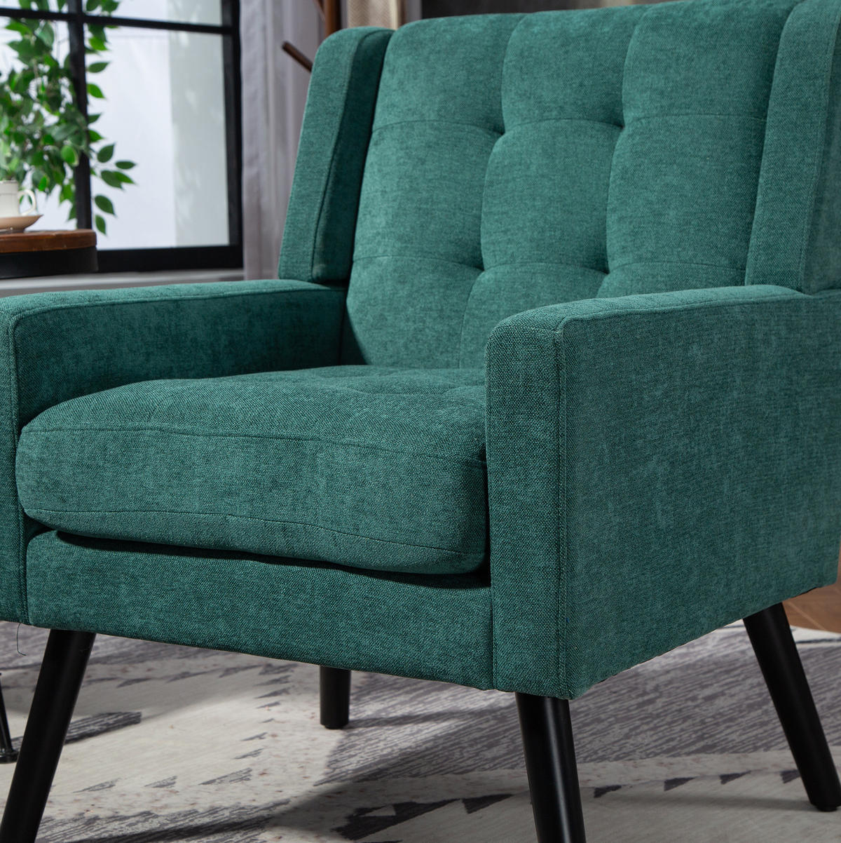 SESSEL 68/76/88 cm Retro Green aus Upholstered - Waldgrün, Textil (76/88/68cm) - OKMYHOME