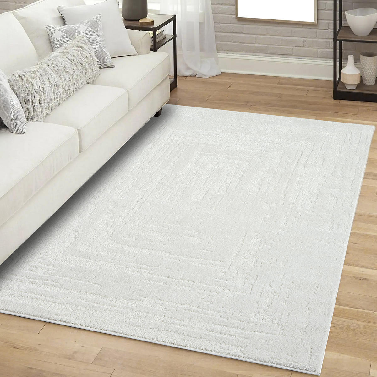 KURZFLOR-TEPPICH Flair 171 Creme 120x170 cm - Creme, Textil (120/170cm) - carpet city