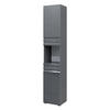 BADSCHRANK Fredd Anthrazit 36.4 x 190.5 cm - Anthrazit, Holzwerkstoff (36.4/190.5/31cm) - Vicco