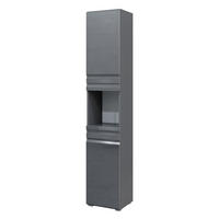 BADSCHRANK Fredd Anthrazit 36.4 x 190.5 cm - Anthrazit, Holzwerkstoff (36.4/190.5/31cm) - Vicco