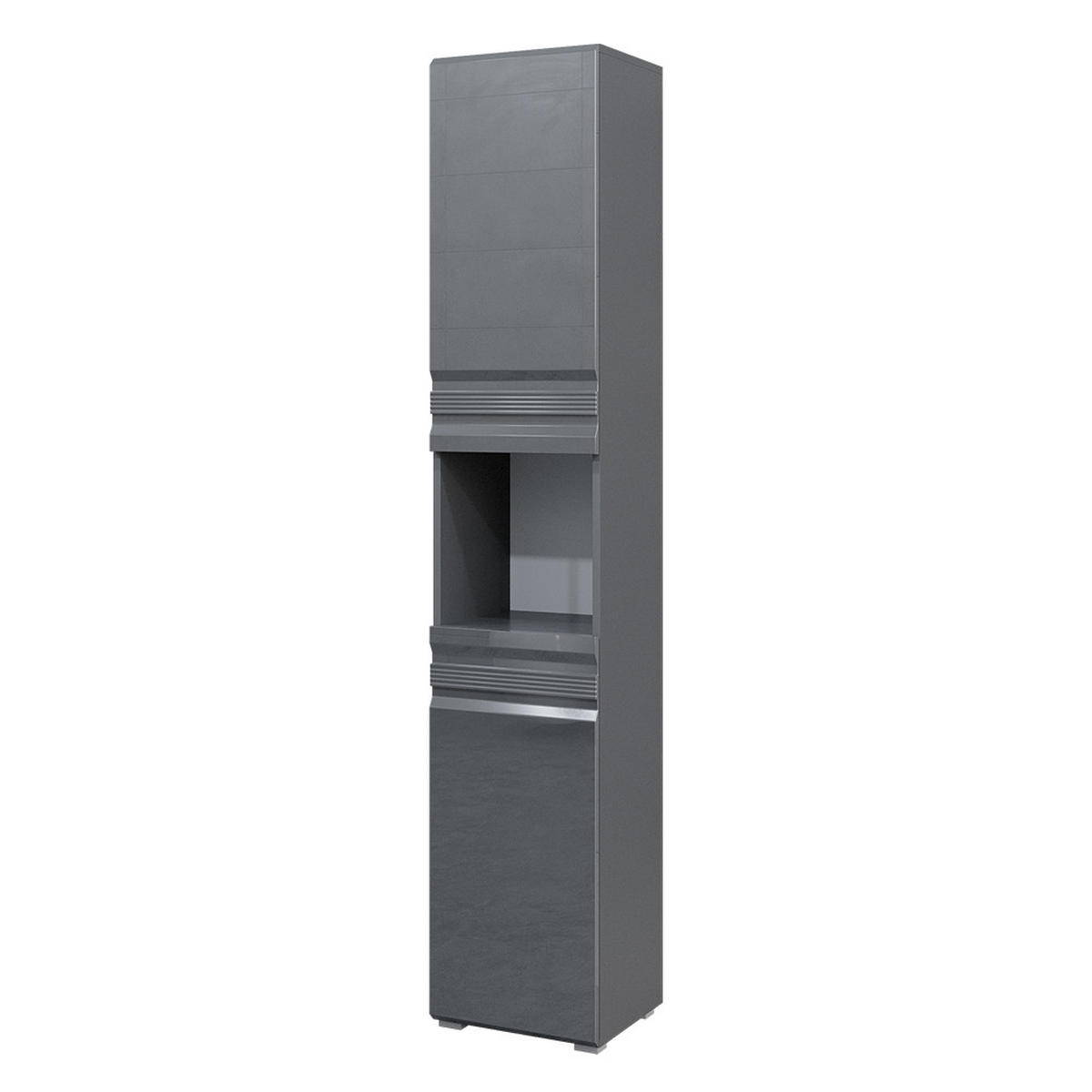 BADSCHRANK Fredd Anthrazit 36.4 x 190.5 cm - Anthrazit, Holzwerkstoff (36.4/190.5/31cm) - Vicco
