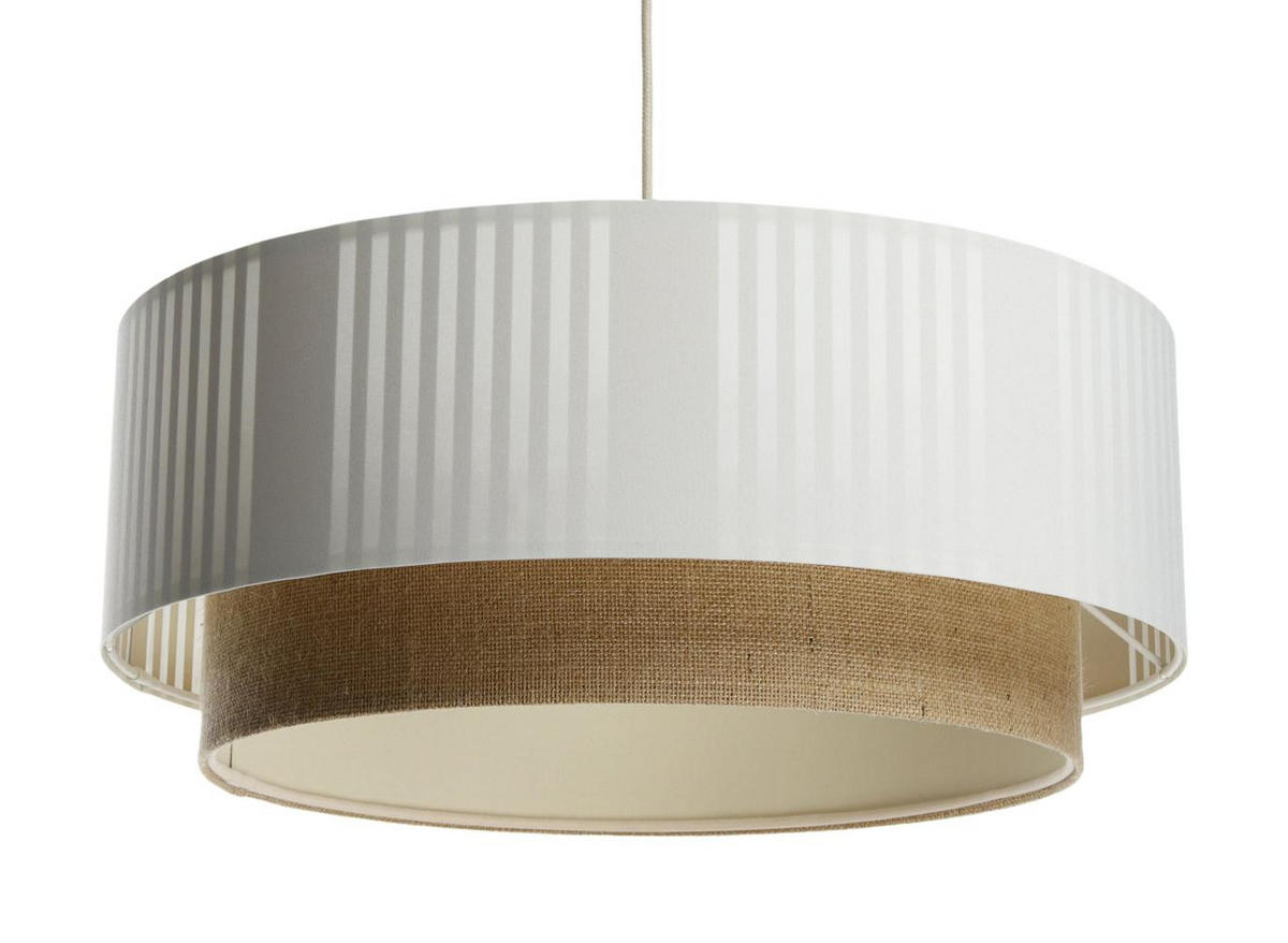 HÄNGELEUCHTE Weiß 70/98 cm - Beige/Weiß, Kunststoff (28/1.2/98cm) - ONZENO