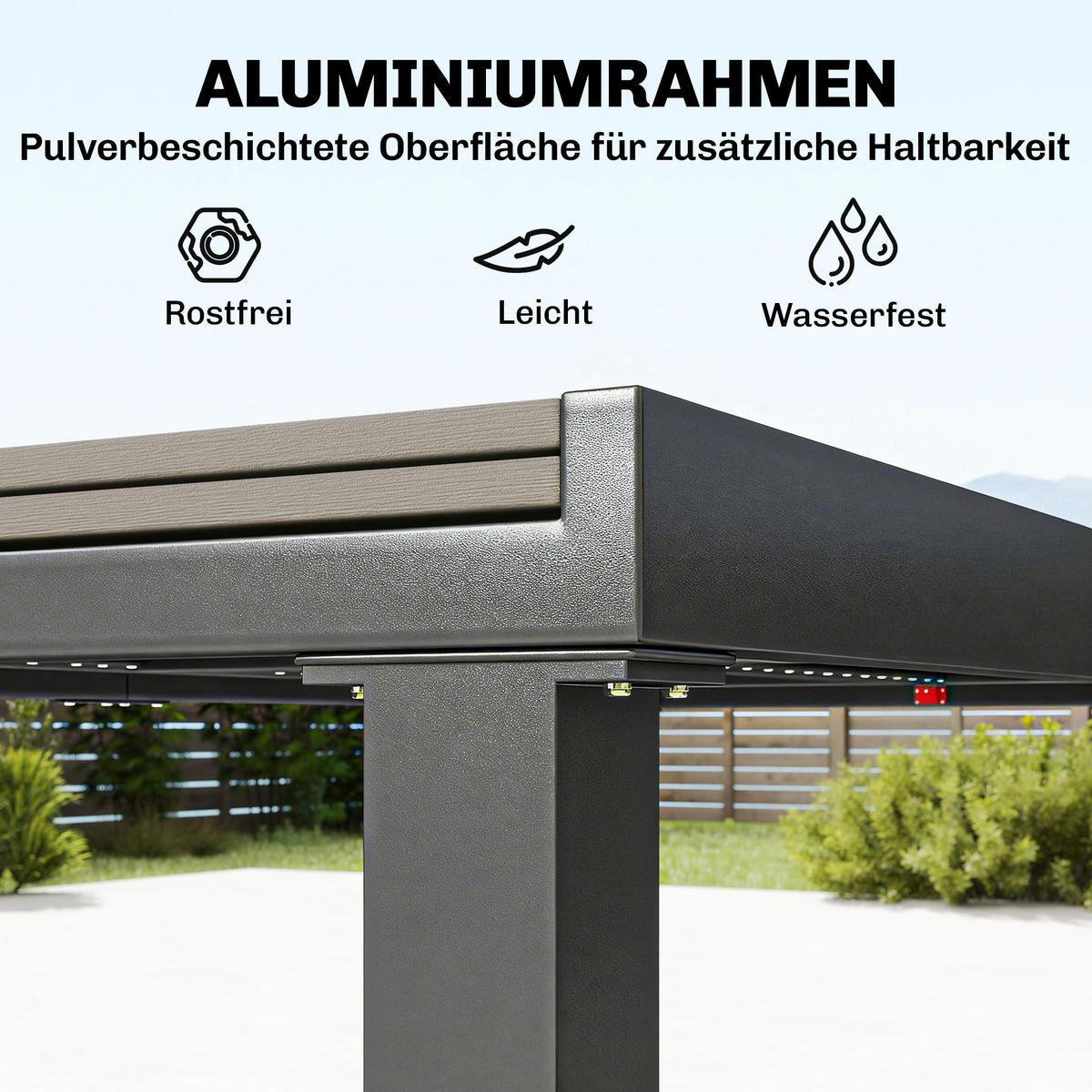 GARTENMÖBEL SET 7-teilig DE-09916 Holzoptik - Grau, Metall - ComfortXL