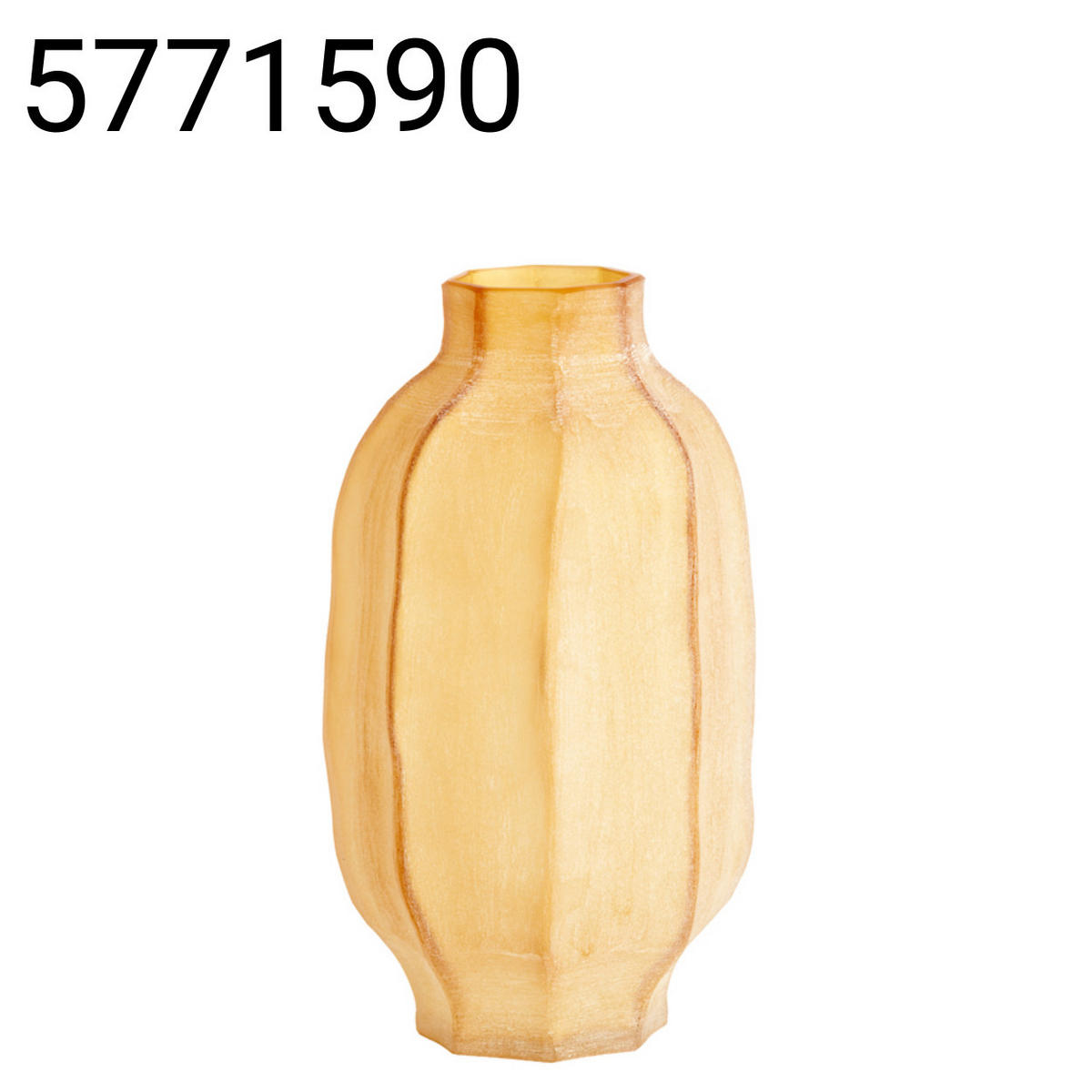 VASE Tejeda - Orange - 20.5/20.5/38 cm - Orange, Glas (38cm) - Light & Living