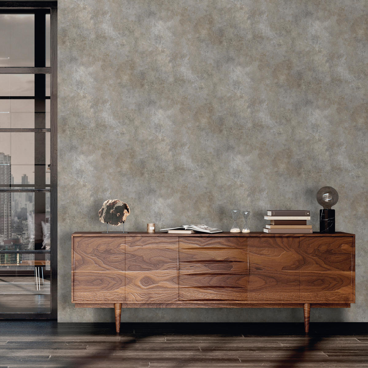 TAPETE Beton-Optik 53 cm x 10 m - Grau, Papier (53/1000cm) - Sanders & Sanders