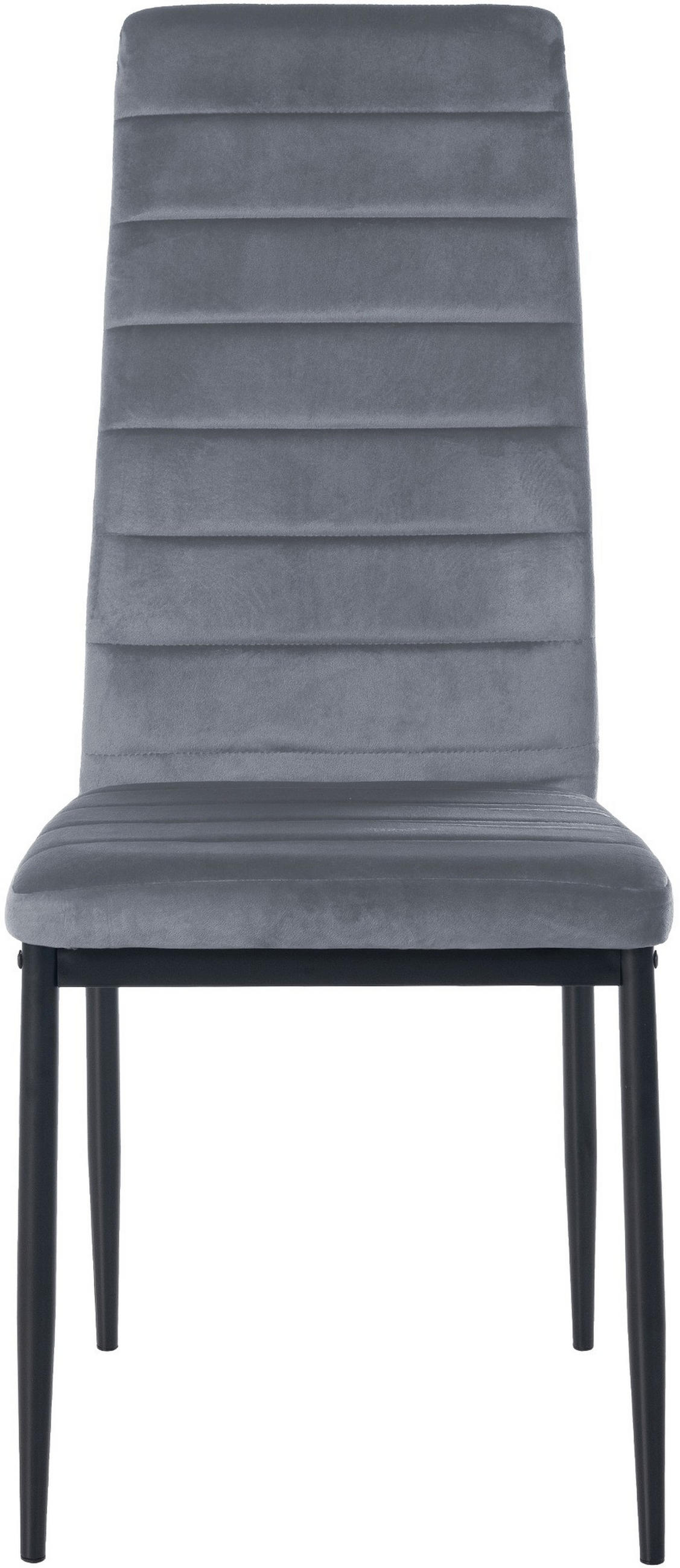 ESSZIMMERSTUHL Hador Samt Hellgrau Wohnzimmerstuhl - Hellgrau, Textil (41.5/99/40cm) - DELUKE