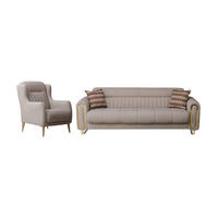 SITZGARNITUR Lima, Beige Stellvariante 2+1 - Beige, Holzwerkstoff/Metall (178/85/95cm)