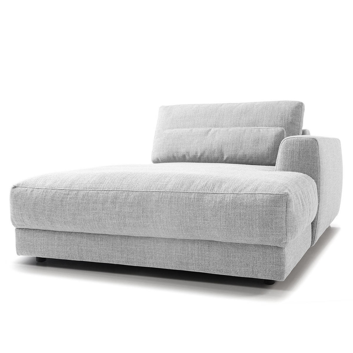 MODULLONGCHAIR - Hellgrau, Textil (126/80/182cm) - home24