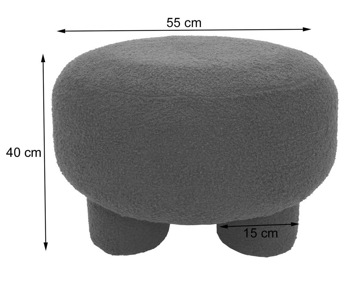 HOCKER Gelb - Gelb, Textil (55/40/55cm) - MCW
