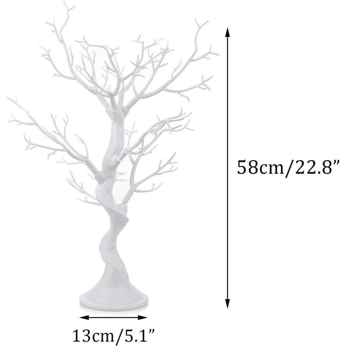 DEKOBAUM Weiß 58 cm - Weiß, Kunststoff (58cm)