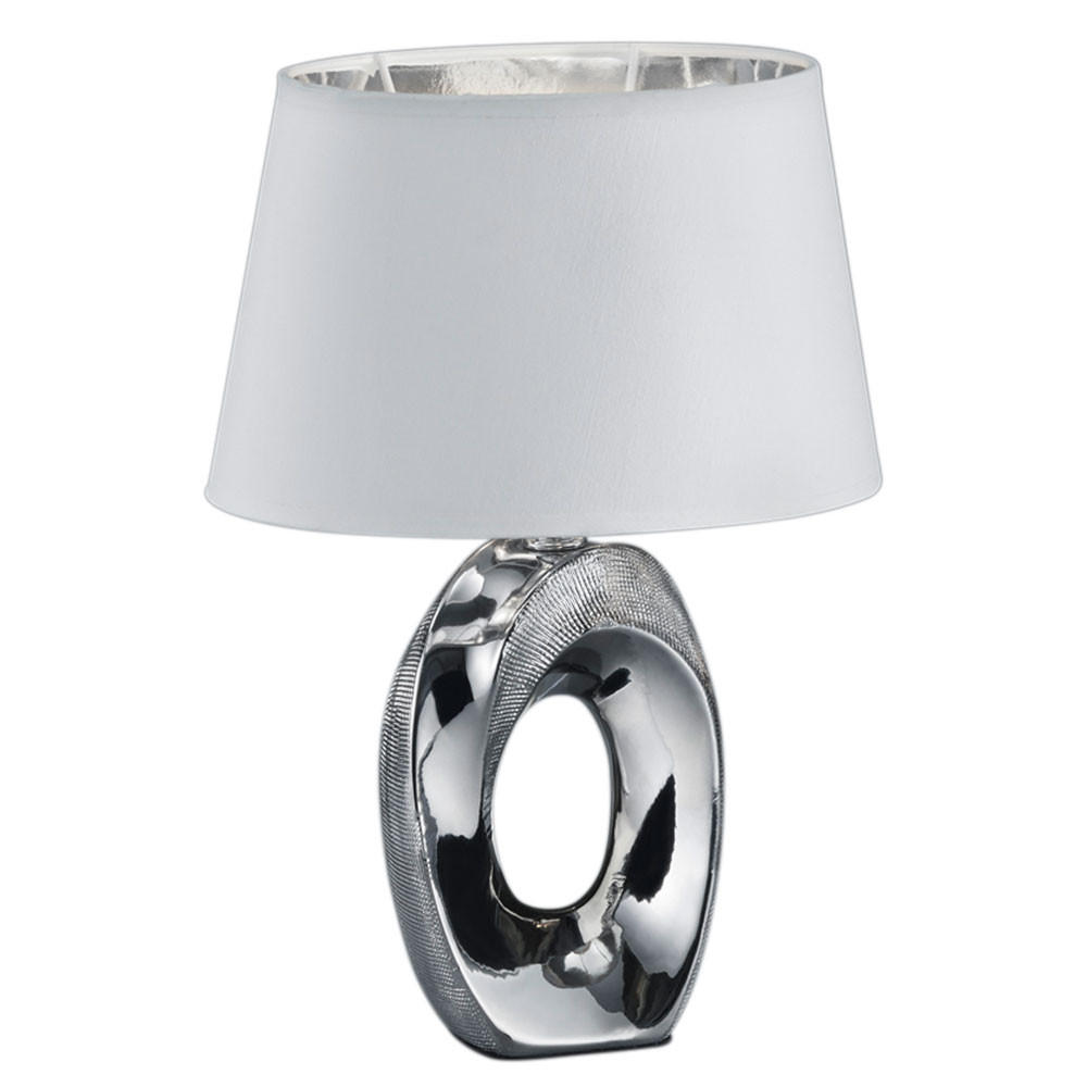 TISCHLEUCHTE Keramik Silber Weiß - Silberfarben, Keramik (23/16/33cm) - Trio Leuchten