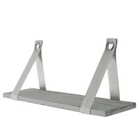 WANDREGAL VIRE Grau - Grau, Holz (49/20/13cm) - MCW