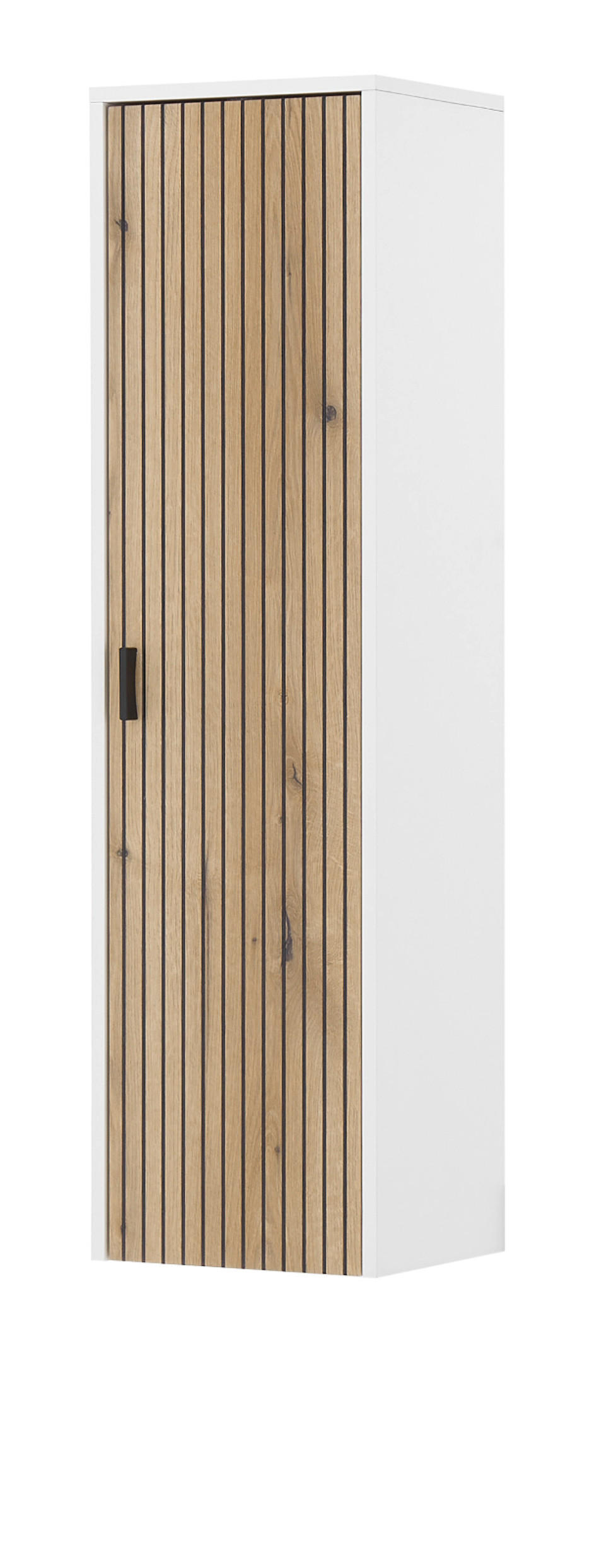 HÄNGESCHRANK weiß matt, Evoke Eiche, Wandschrank 33 cm - Eichefarben/Weiß, Holzwerkstoff (33/120/30cm) - Furn.Design