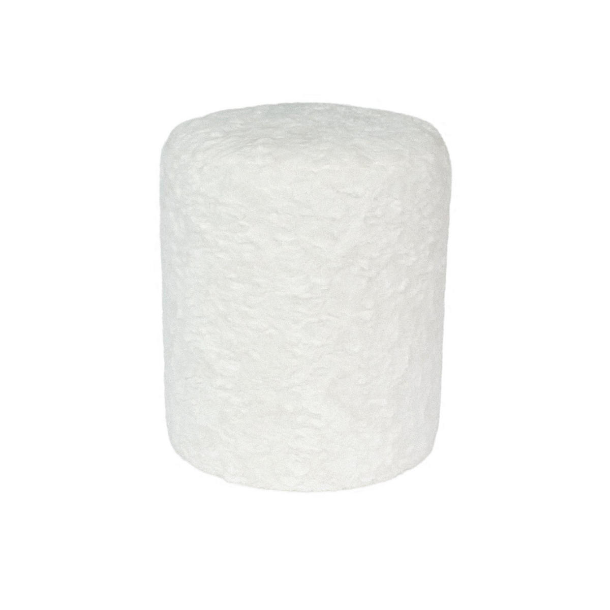 HOCKER Tierno Weiß 36/36/43 cm - Weiß, Textil (36/43/36cm) - Leitmotiv