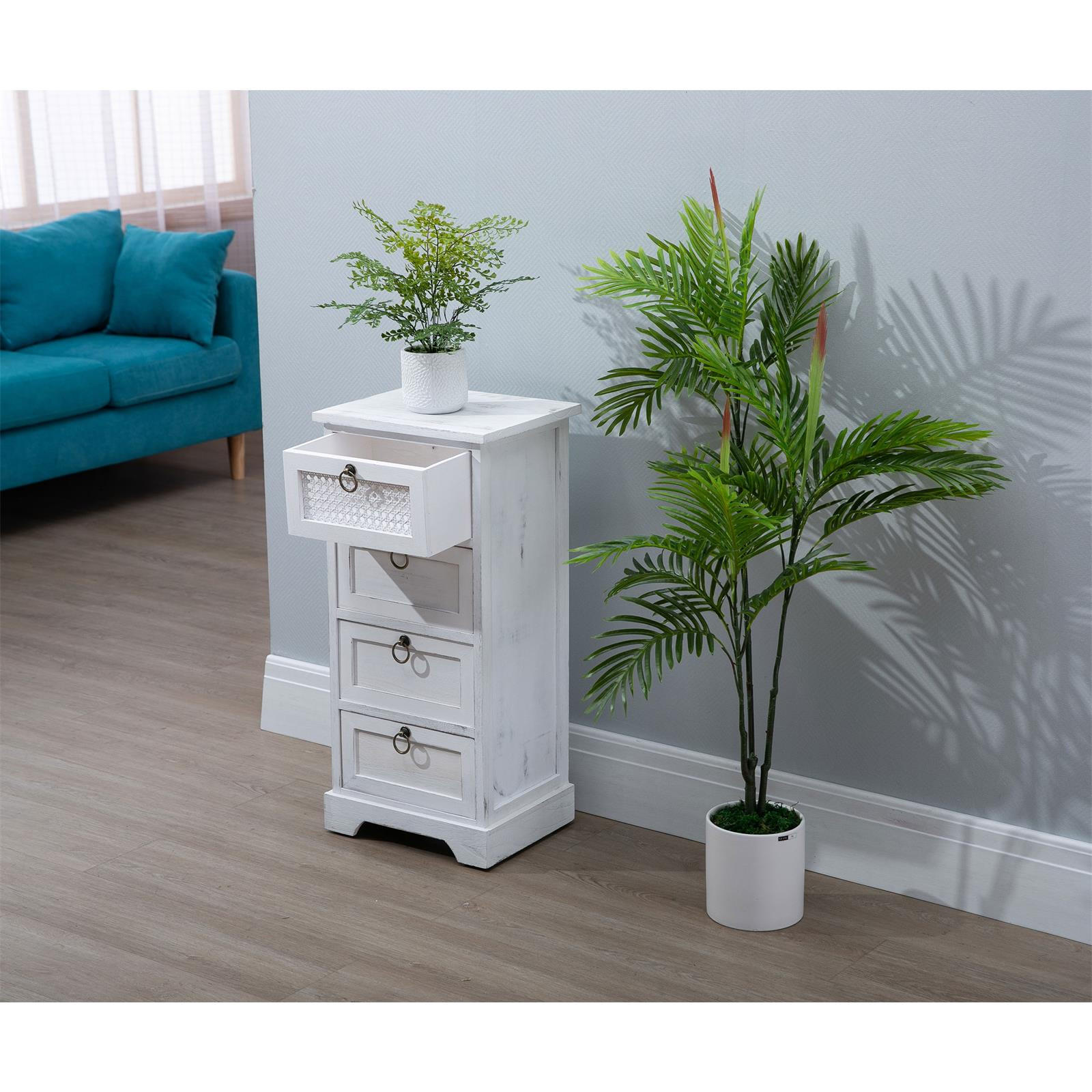 NACHTTISCH IRMA - Weiß, Holz (35/75/29cm) - CARO-Möbel