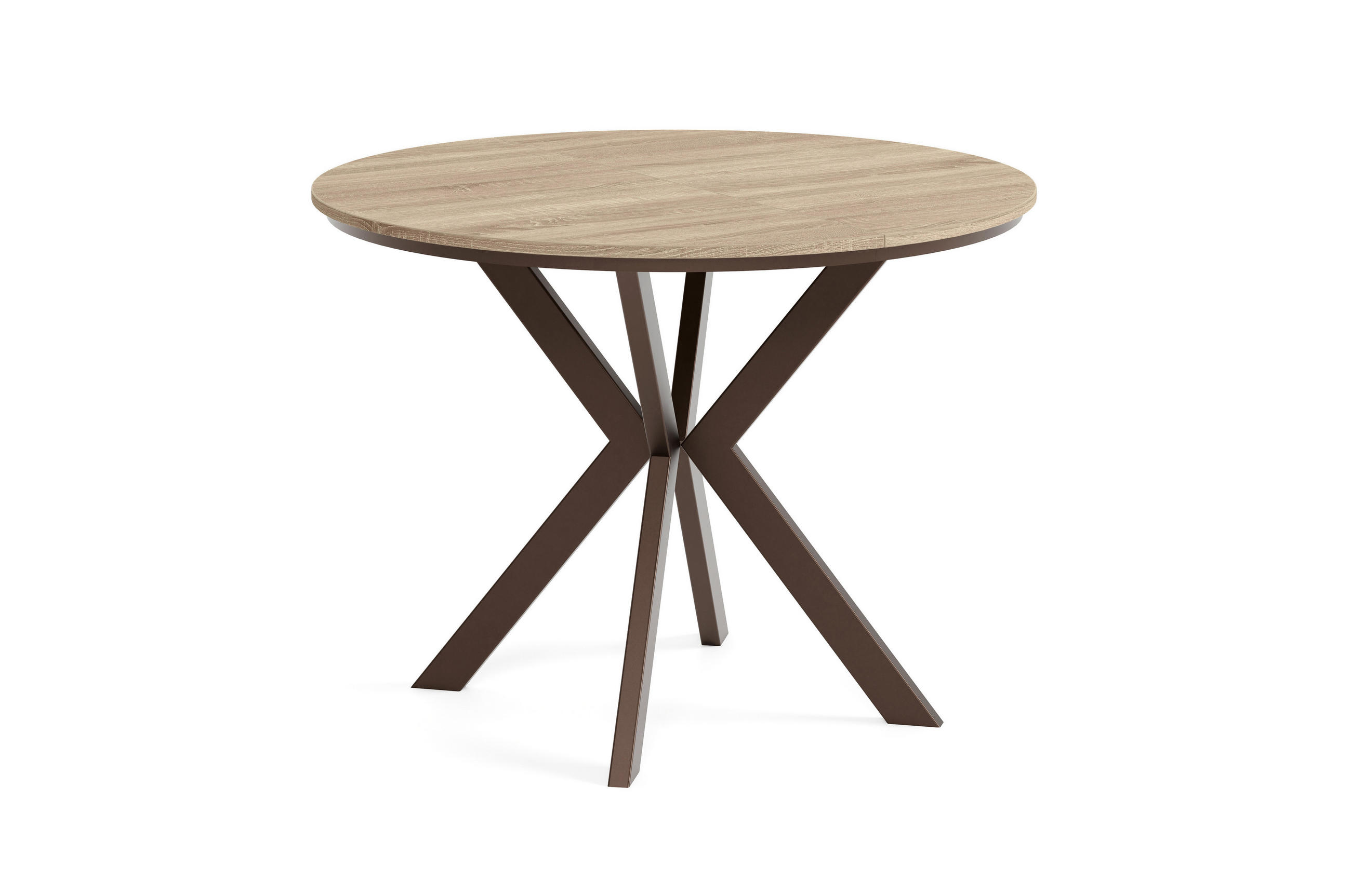 Meblini Esstisch Sonoma Eiche, Braun 100x76x100 cm