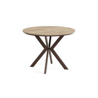 ESSTISCH EVO mit Felge - Braun/Sonoma Eiche, Holzwerkstoff/Metall (90/90/76cm) - Meblini