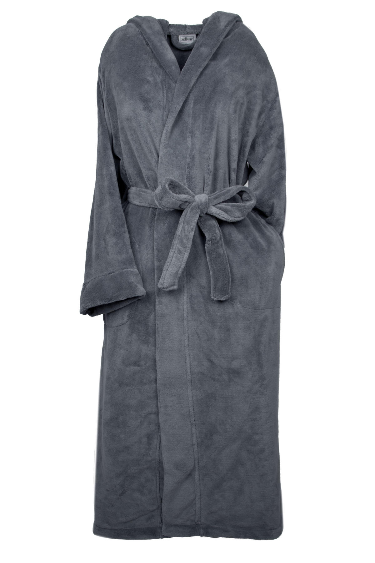 BADEMANTEL, XXL, 100% Polyester, Grau - Graphitfarben, Textil (XXLnull) - Zollner