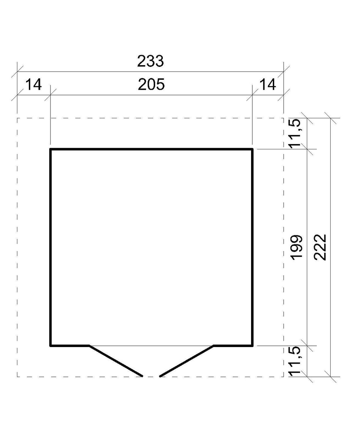 HOLZ GARTENSCHUPPEN MIT IMPRÄGNIERTEM BODEN - H228x222x233 cm/4,2 m² - M351+M351G - Beige, Holz (233/234/199cm) - Timbela