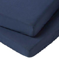 LEINEN-SPANNBETTLAKEN Babybett im 2er-Set, 60/120 cm - Blau, Textil (60/120cm) - Homescapes
