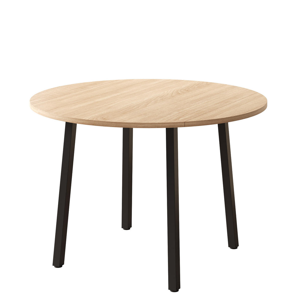 JEDÁLENSKÝ stôl, 100/100 cm, drevený materiál, dubová farba, rozkladací - farba duba, kompozitné drevo (100/100/75cm) - BEAOK