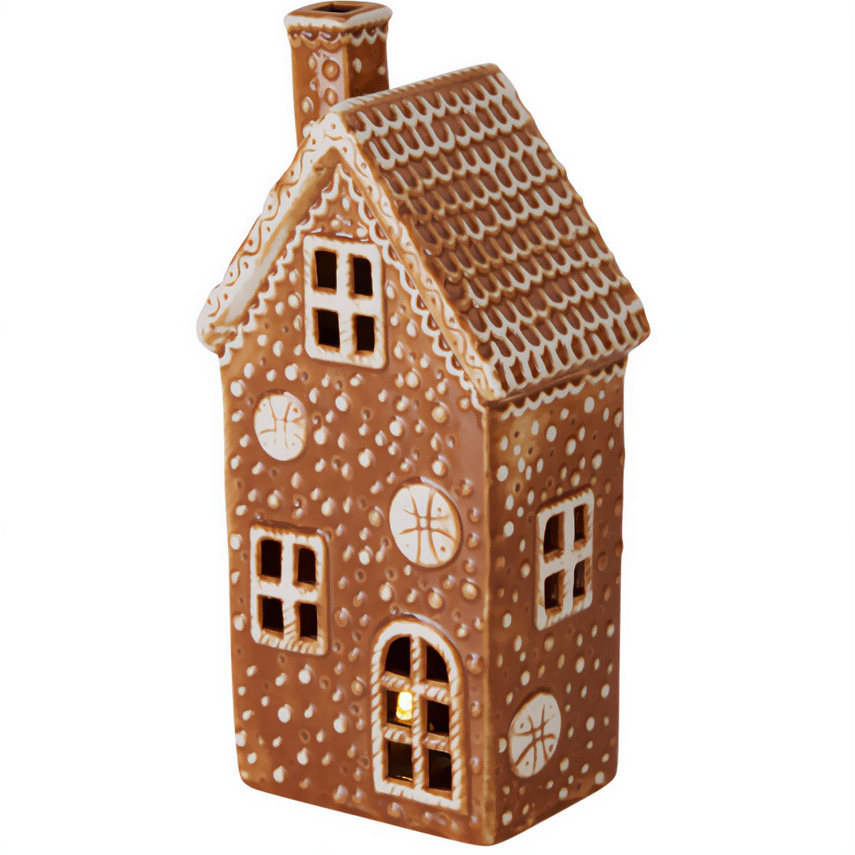 PFEFFERKUCHENHÄUSCHEN 13,6/9,4/19,6 cm - Braun, Keramik (9.4/19.6/13.6cm) - Home Styling Collection
