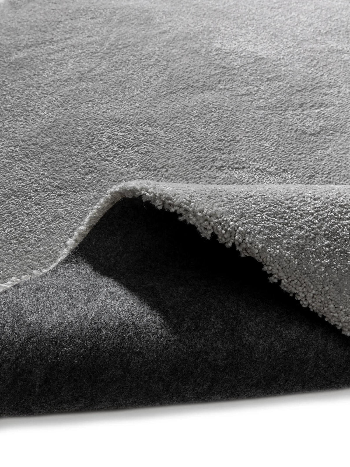 HOCHFLORTEPPICH Melvin waschbar ø 250 cm rund - Hellgrau, Kunststoff (250/250cm) - benuta Nest