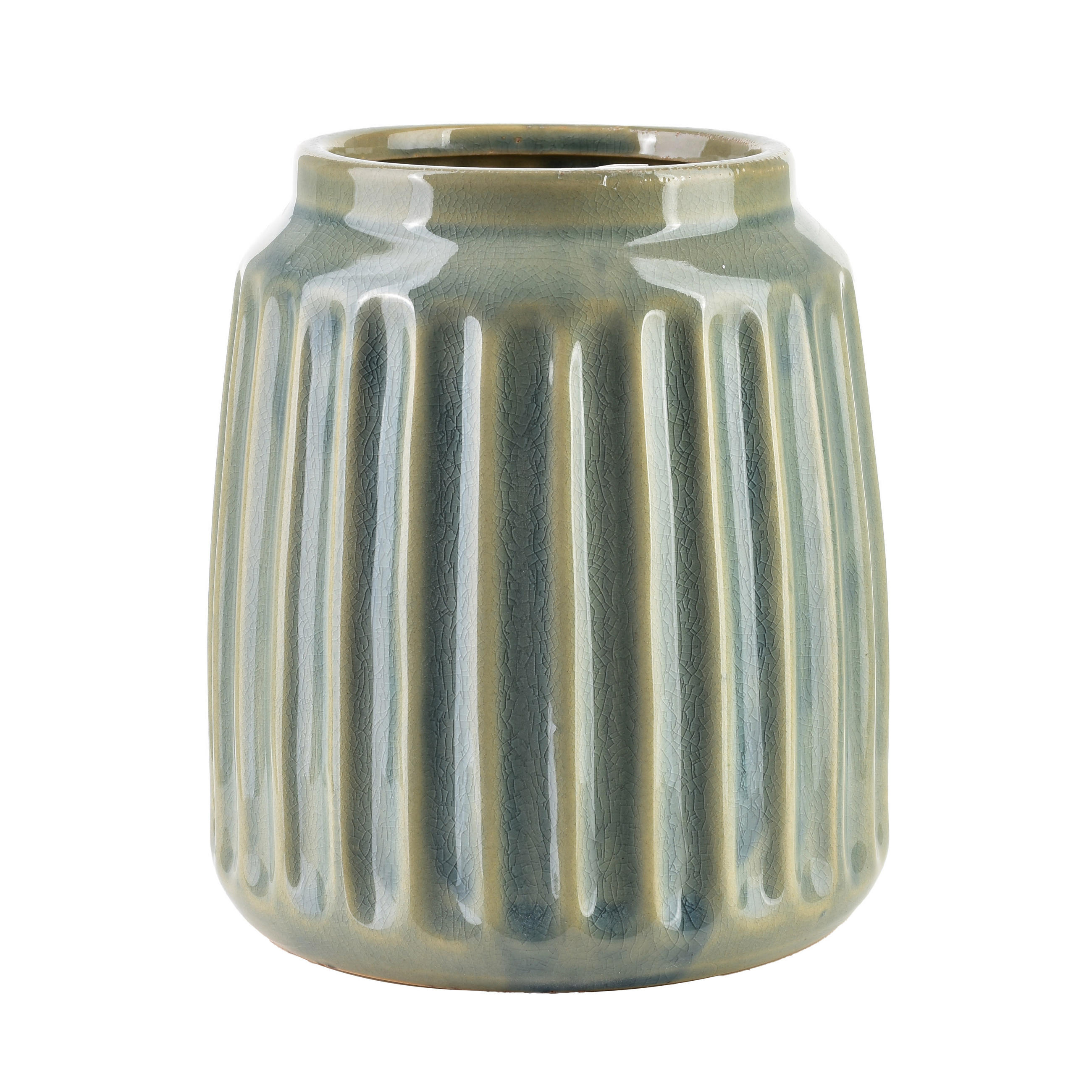 VASE Arina Light 11/15,5/18cm Beige Keramik - Türkis, Keramik (18cm) - Mondex