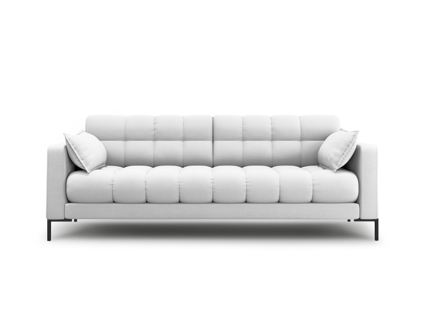 SOFA Mamaia aus strukturiertem Stoff hellgrau 3 Sitzplätze - Hellgrau, Textil (92/75/177cm) - Micadoni