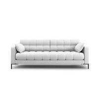SOFA Mamaia aus strukturiertem Stoff hellgrau 3 Sitzplätze - Hellgrau, Textil (92/75/177cm) - Micadoni