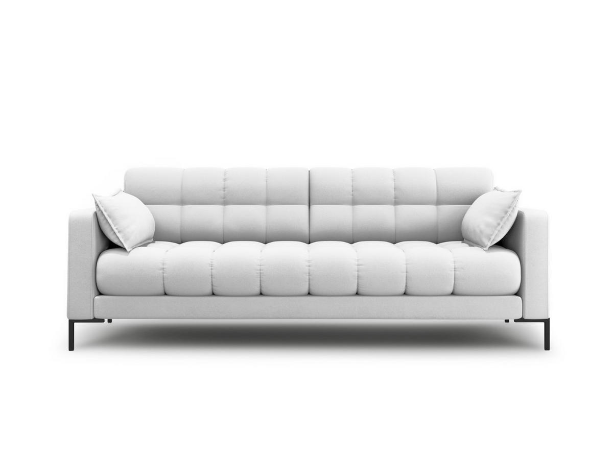 SOFA Mamaia aus strukturiertem Stoff hellgrau 3 Sitzplätze - Hellgrau, Textil (92/75/177cm) - Micadoni