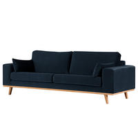 2-SITZER SOFA - Buchefarben/Dunkelblau, Textil (197/81/88cm) - home24