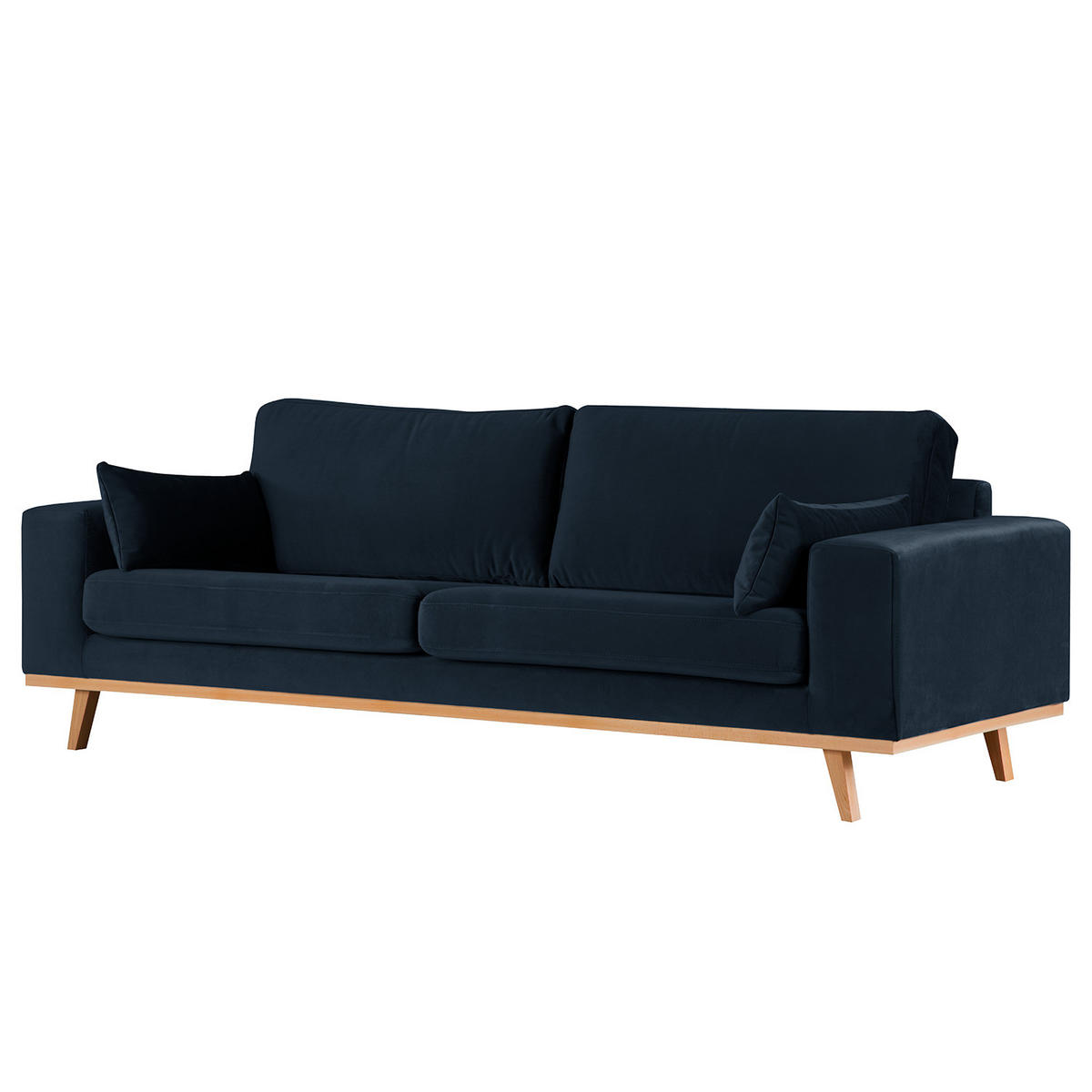 2-SITZER SOFA - Buchefarben/Dunkelblau, Textil (197/81/88cm) - home24