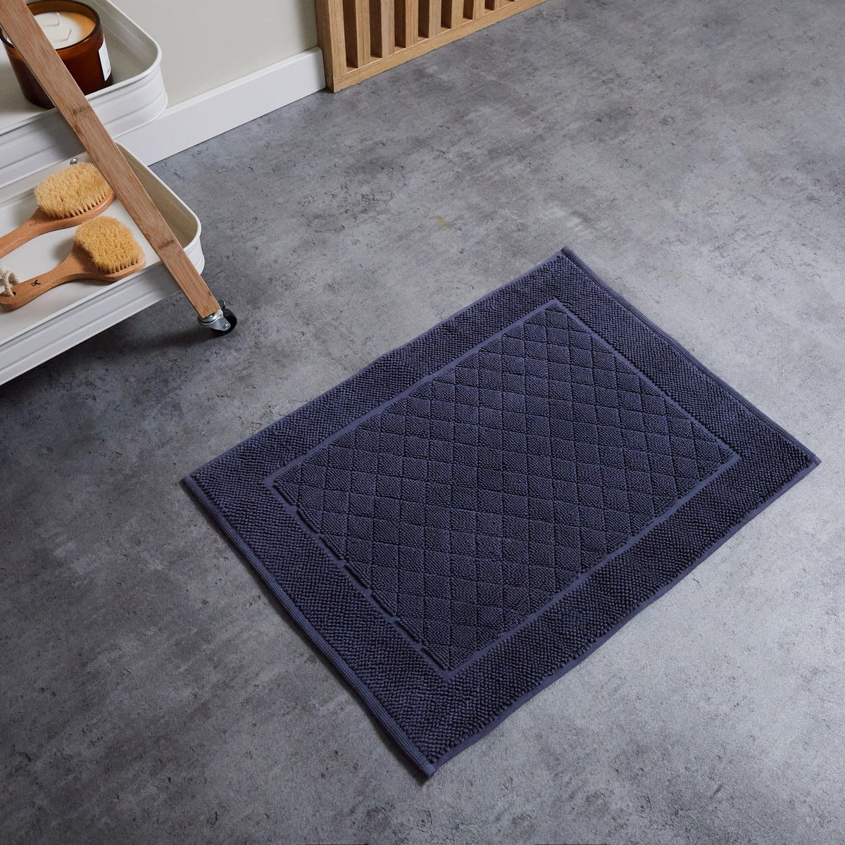 BADTEPPICH Wolteeri - Dunkelblau, Textil (50/70cm) - home&you