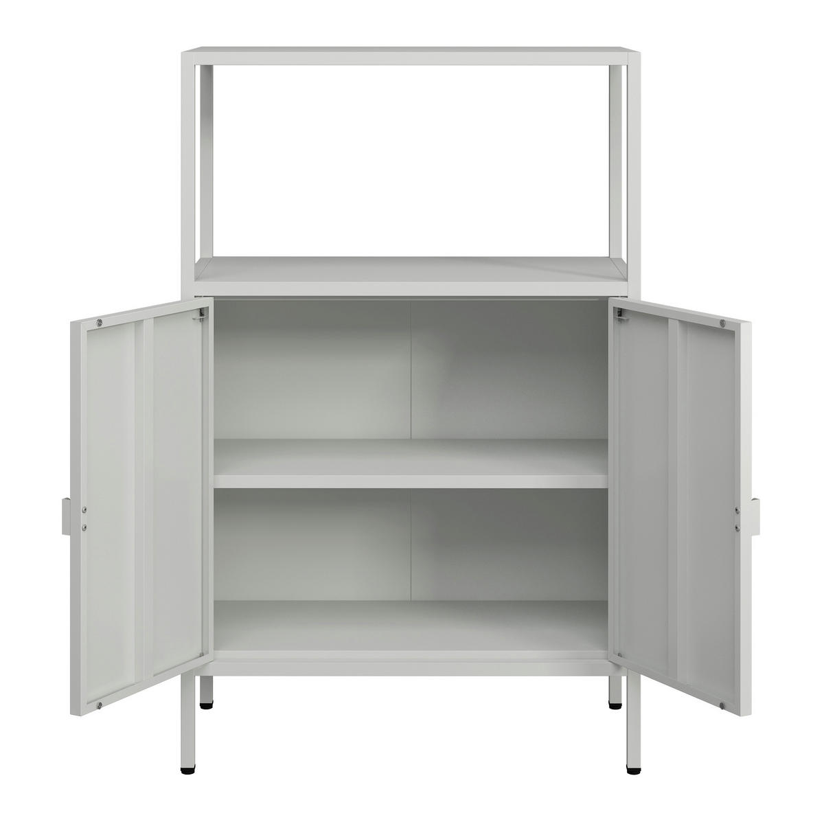 AKTENSCHRANK Hailuoto - Hellgrau, Metall (70/110/40cm) - [en.casa]