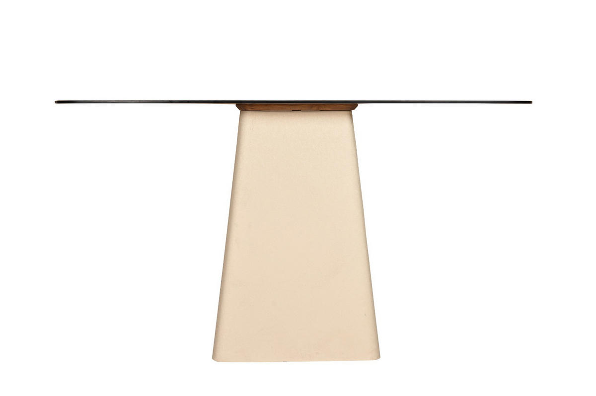 ESSTISCH rechteckig aus Metall 140x40x76cm, créme - Creme, Metall (40/140/76cm) - Livingfurn
