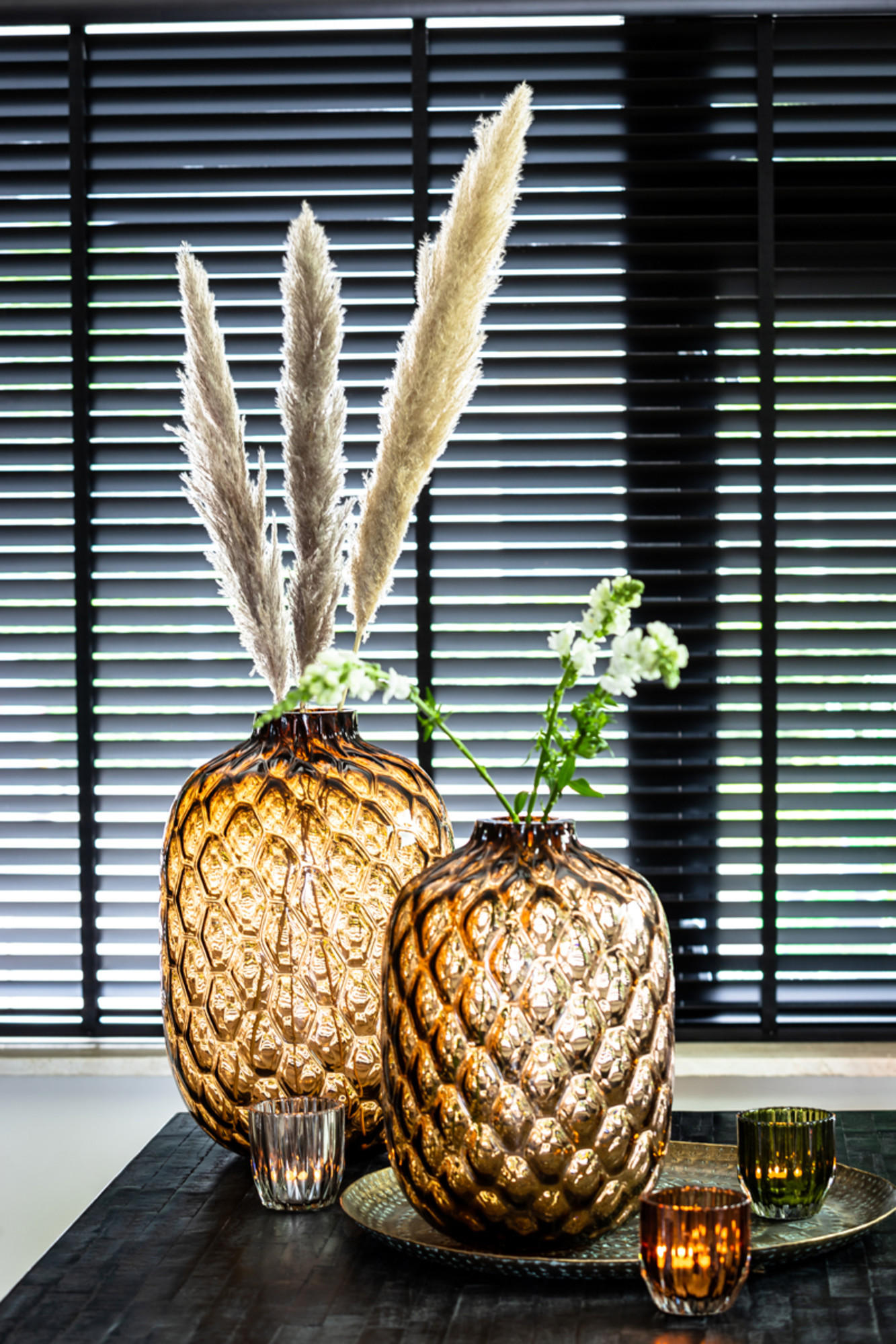 VASE Carino Braun Ø34/50 cm - Braun, Glas (34/50cm) - Light & Living