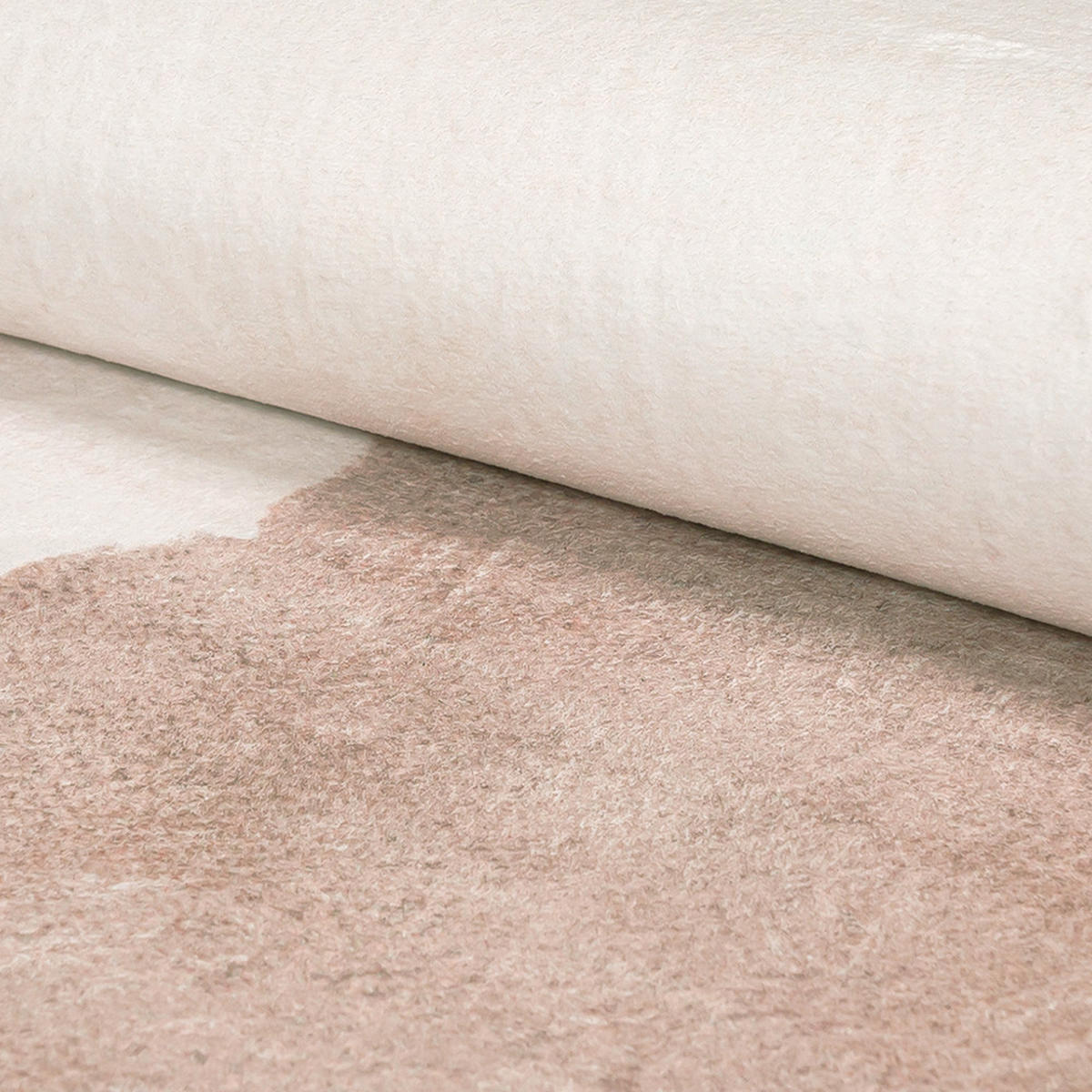 TEPPICH Bova Nello Mazovia Unregelmäßige Form 120x160cm Beige Weiß Abstrakt Kurzflor - Beige, Textil (120/160cm) - Mazovia