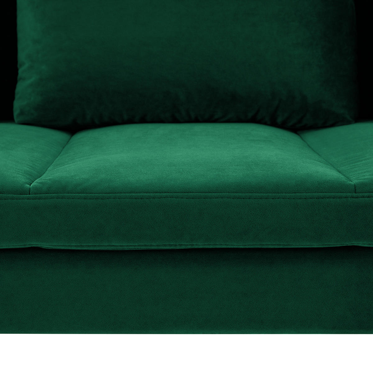 3-SITZER SOFA - Chromfarben/Dunkelgrün, Textil/Metall (238/81/105cm) - home24