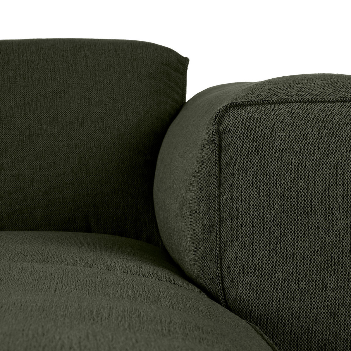 3-SITZER ECKSOFA mit Longchair - Schwarz/Grau, Kunststoff/Textil (284/173cm) - home24