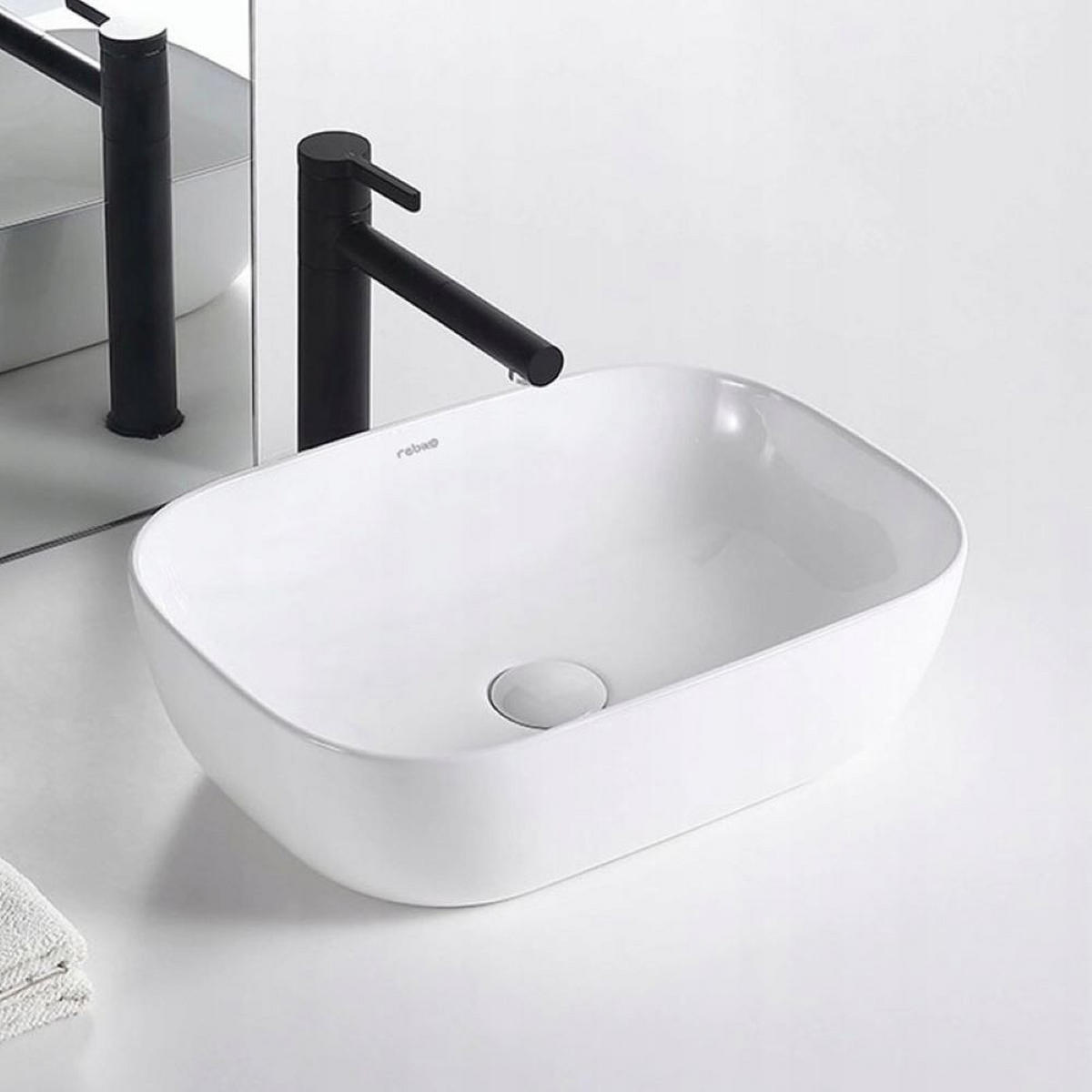 WASCHBECKEN, weiß 46/33/14 cm - Weiß, Keramik (46/14/33cm) - Rebiko