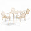 GARTENSET 5-tlg., Elfenbeinfarbe - Creme, Metall - Oviala