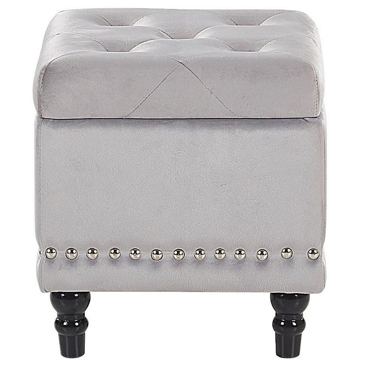 HOCKER Loretto 37/37/40 cm - Grau, Textil (37/40/37cm) - Beliani