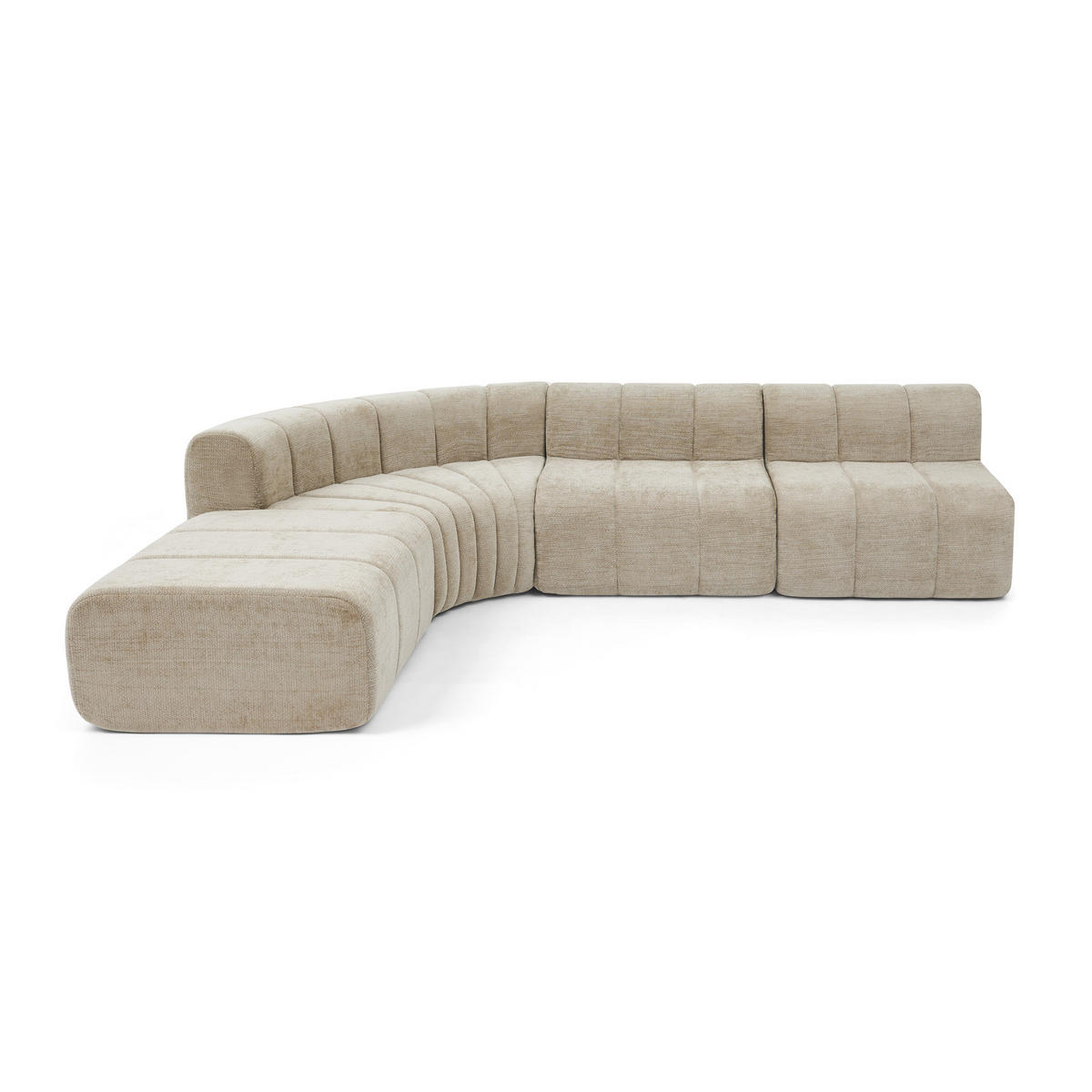 ECKSOFA DE-34633 4-Sitzer modular Braun - Braun, Textil (189/283cm) - ComfortXL