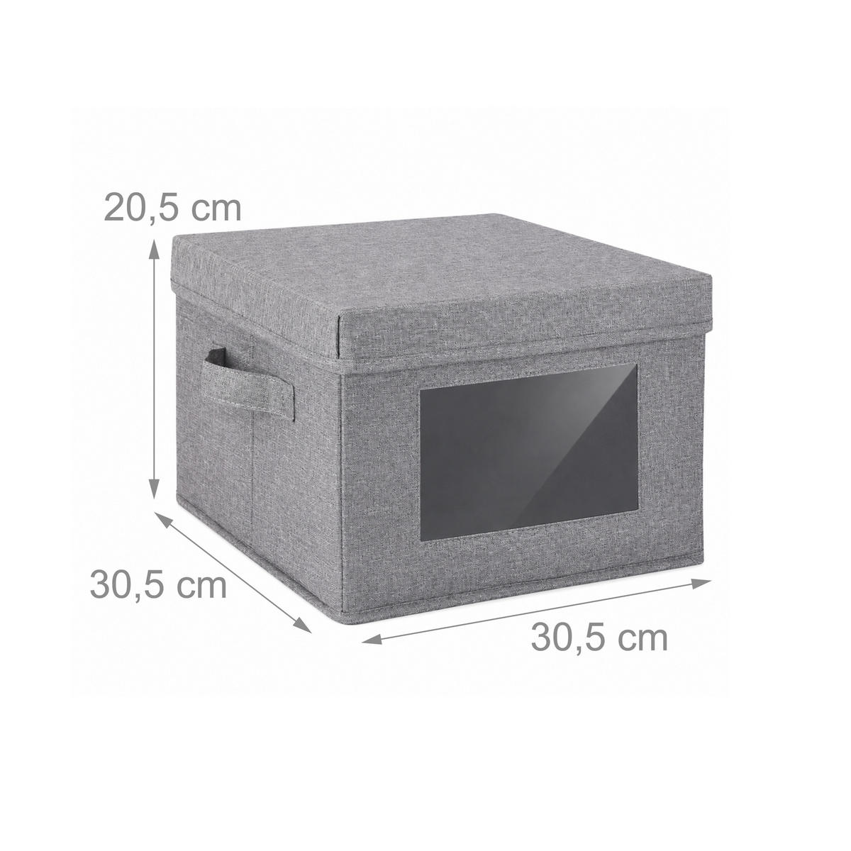 TELLERBOX Grau 2er-Set für Teller bis 28 cm - Grau, Wellpappe/Kunststoff (30.5/20.5/30.5cm) - Relaxdays