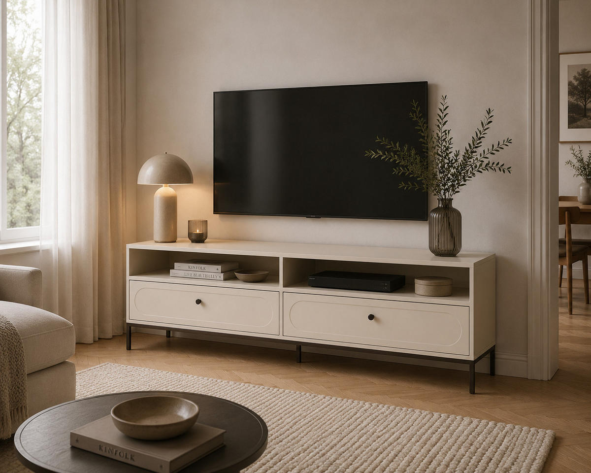 TV-SCHRANK, Kaschmir, 150 x 40 x 60 cm - Kaschmir, Holzwerkstoff (150/60/40cm) - 3XE LIVING