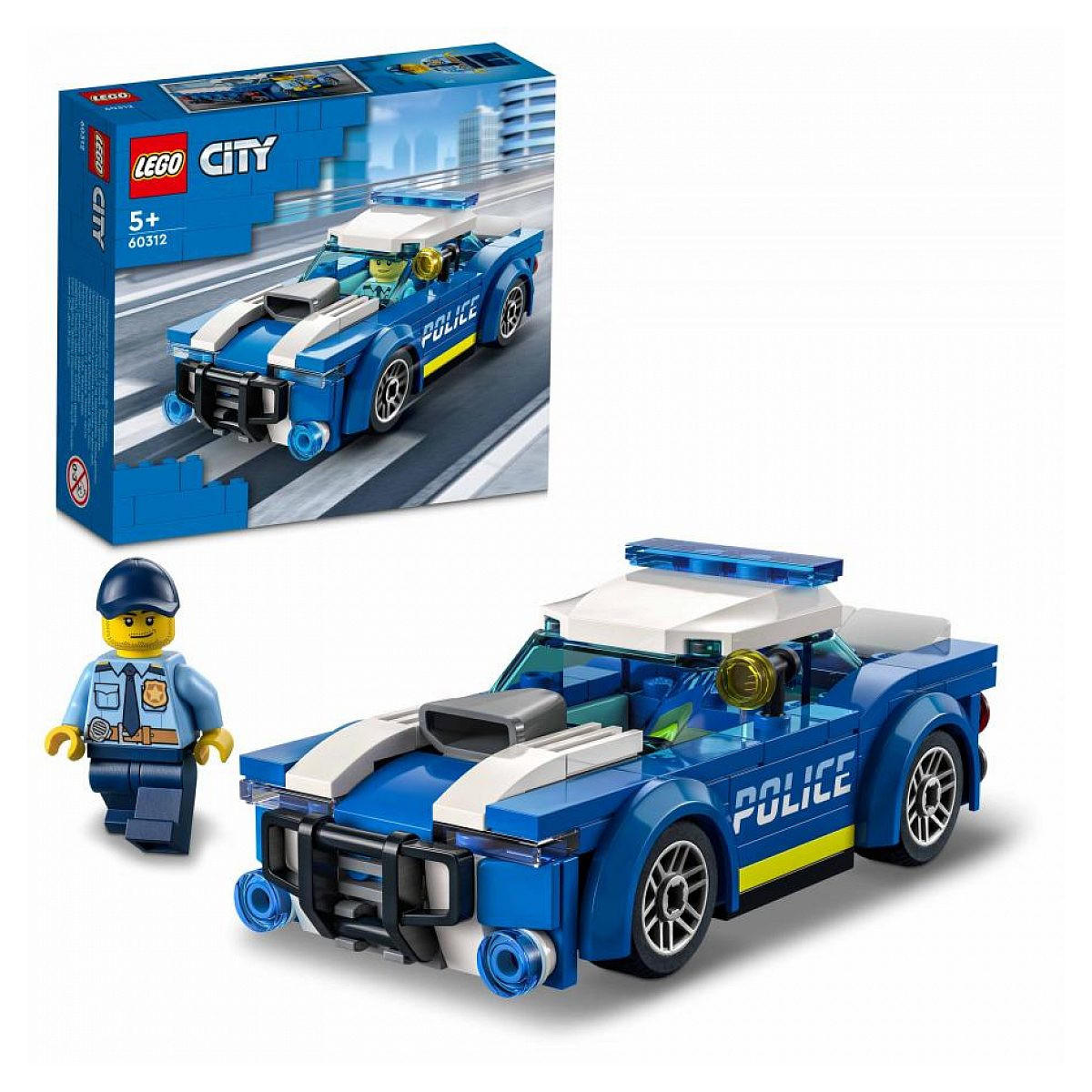 POLIZEIAUTO V29 City - Blau, Kunststoff (14/16/5cm) - Lego