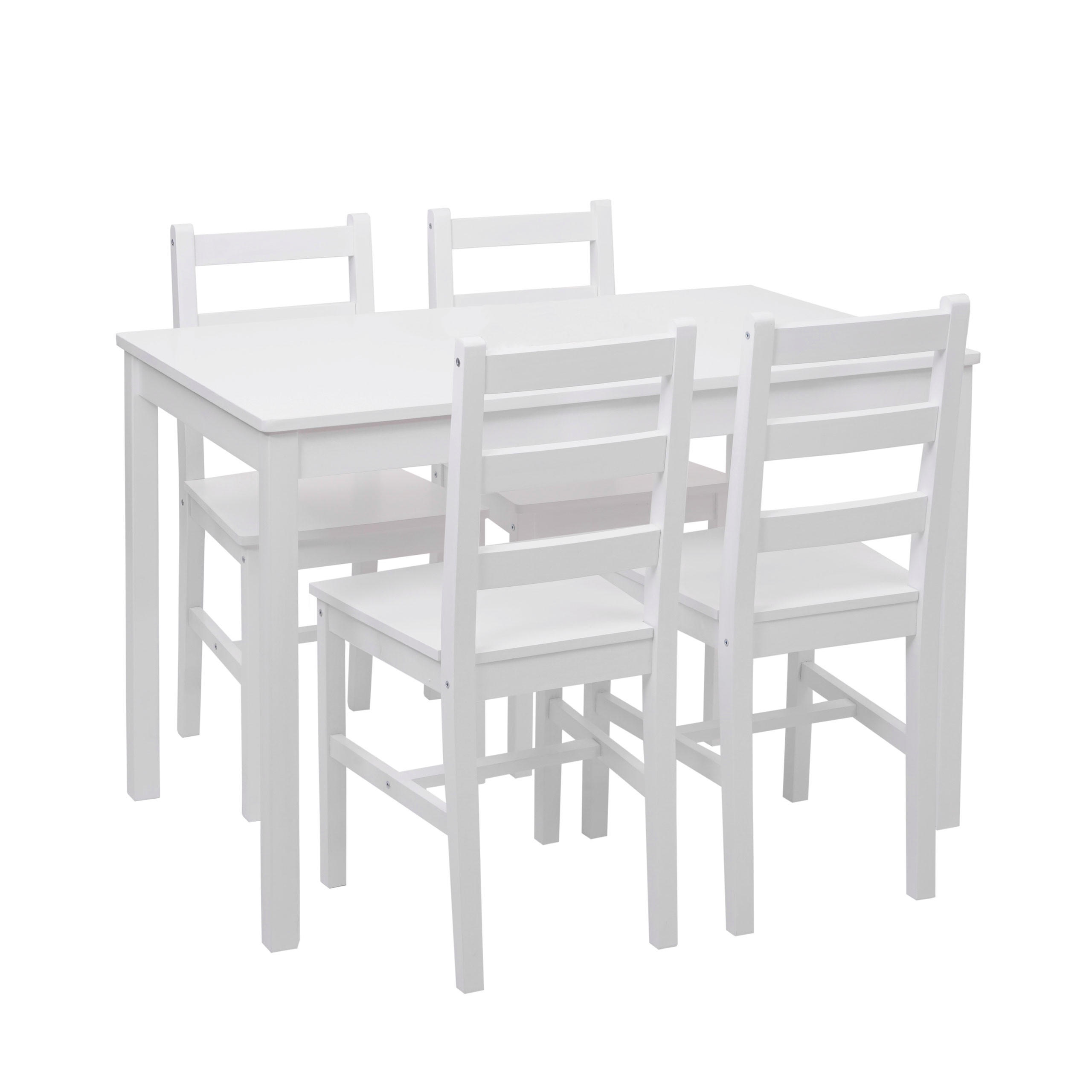 ESSZIMMER-SET Weiß - Weiß, Holz (108/86/64cm) - MCW