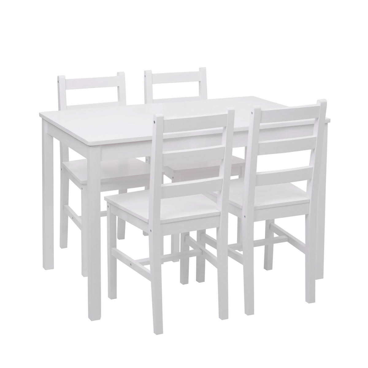 ESSZIMMER-SET Weiß - Weiß, Holz (108/86/64cm) - MCW